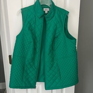Women's Green Quilted Vest (worn once)